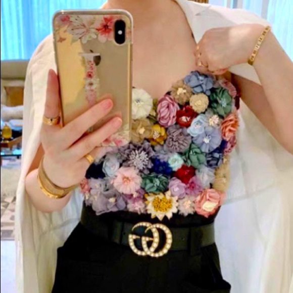 Applique Floral Corselets Bralette - Picture 5 of 13